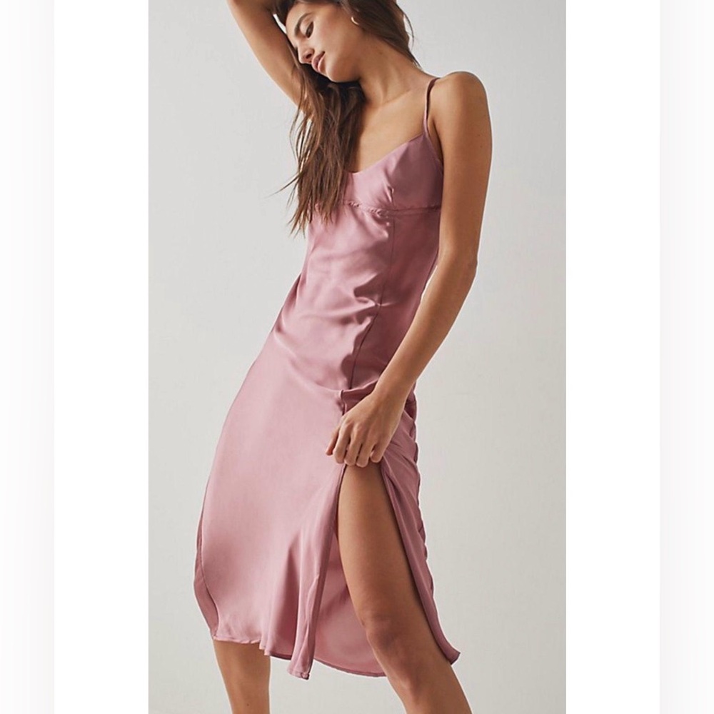 Free People Right This Way Bias Slip Dress L NWOT